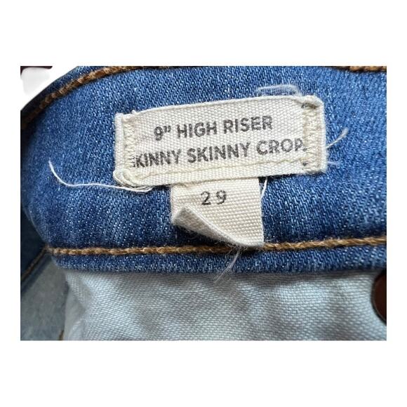 Madewell 9" high Riser Skinny Skinny Jeans Womens Button Fly Blue denim 29 - Picture 6 of 6
